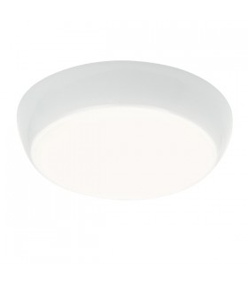 Flush Ceiling Light 325mm Round Flush IP44 16W Gloss White - 1