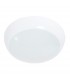 Flush Ceiling Light 325mm Round Flush Em IP44 16W & 2W Gloss White - 2