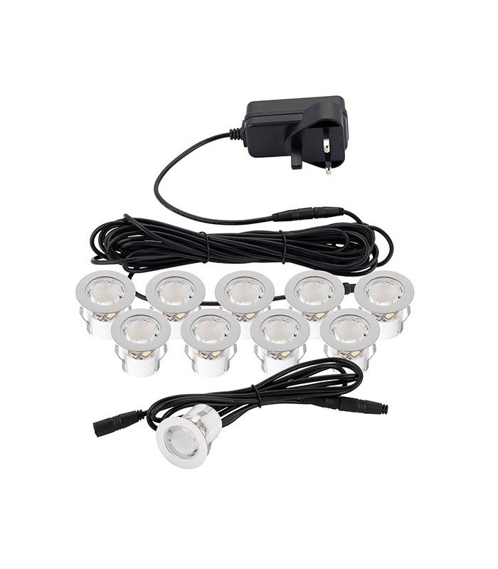 Outdoor Recessed Ground Light IP44 0.45W Polished Stainless Steel - 4