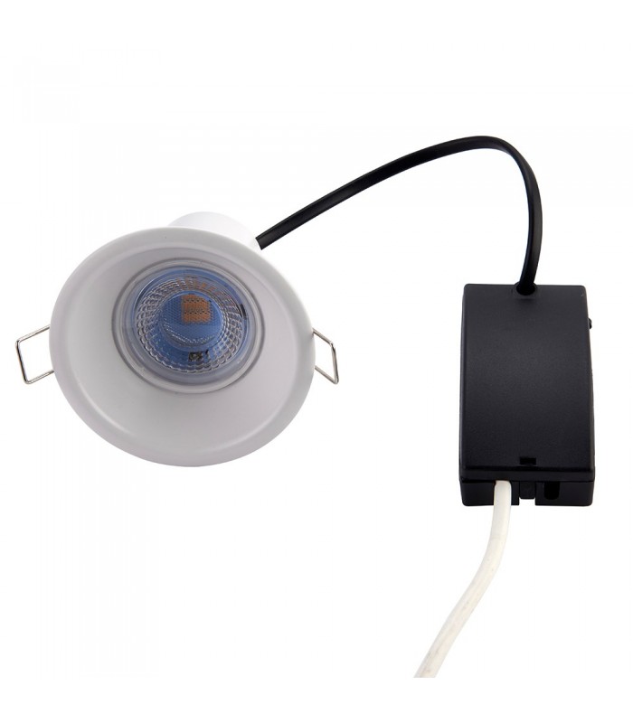 Bathroom Recessed Downlight Anti-Glare IP65 4W Matt White Paint - 3
