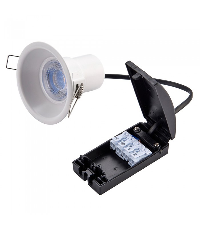 Bathroom Recessed Downlight Anti-Glare IP65 4W Matt White Paint - 4