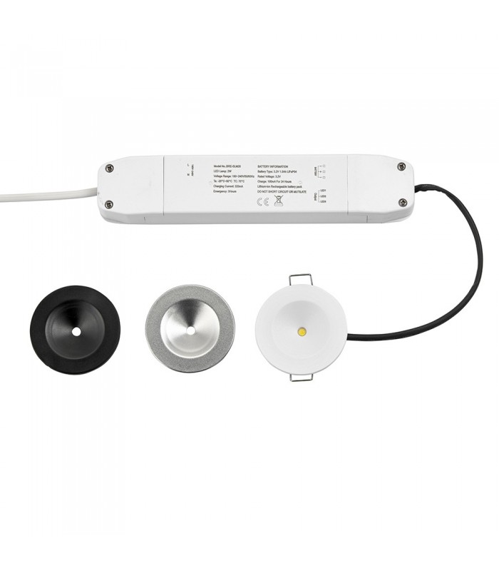 Recessed Downlight Enm 2W Matt White Textured - 1