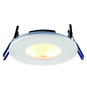 Bathroom Recessed Downlight 3Cct IP65 9W Matt White Paint - 1
