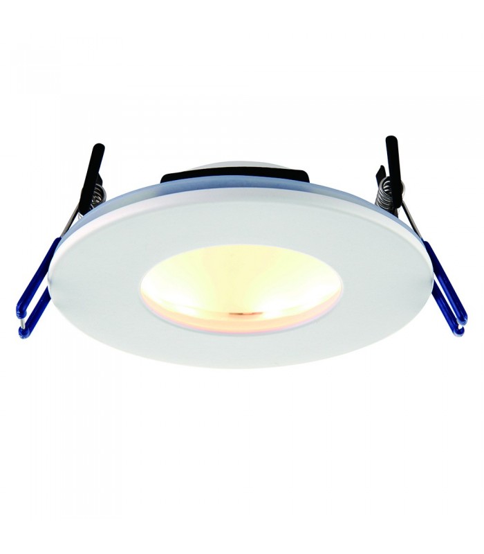 Bathroom Recessed Downlight 3Cct IP65 9W Matt White Paint - 1