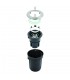 Outdoor Recessed Ground Light Warm White IP67 6W Matt Black Paint & Brushed Stainless Steel - 3