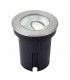 Outdoor Recessed Ground Light Cool White IP67 10.5W Matt Black Paint & Brushed Stainless Steel - 1