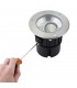 Outdoor Recessed Ground Light Cool White IP67 10.5W Matt Black Paint & Brushed Stainless Steel - 2