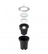 Outdoor Recessed Ground Light Cool White IP67 10.5W Matt Black Paint & Brushed Stainless Steel - 3