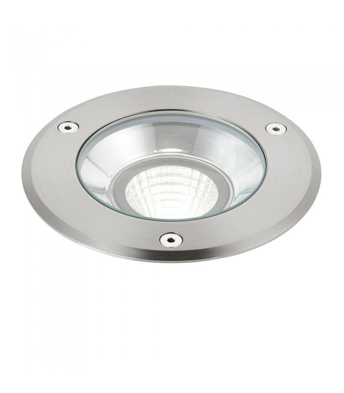 Outdoor Recessed Ground Light Cool White IP67 10.5W Matt Black Paint & Brushed Stainless Steel - 4