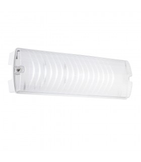 Outdoor Wall Emergency Bulkhead Light IP65 4.5W Gloss White - 2