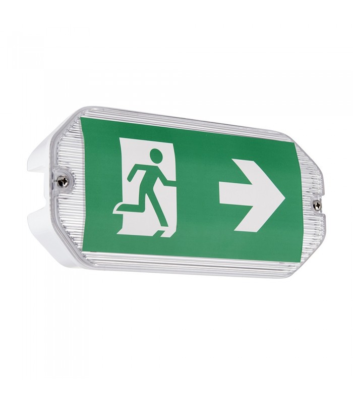 Outdoor Wall Bulkhead Light IP65 3W Gloss White - 1
