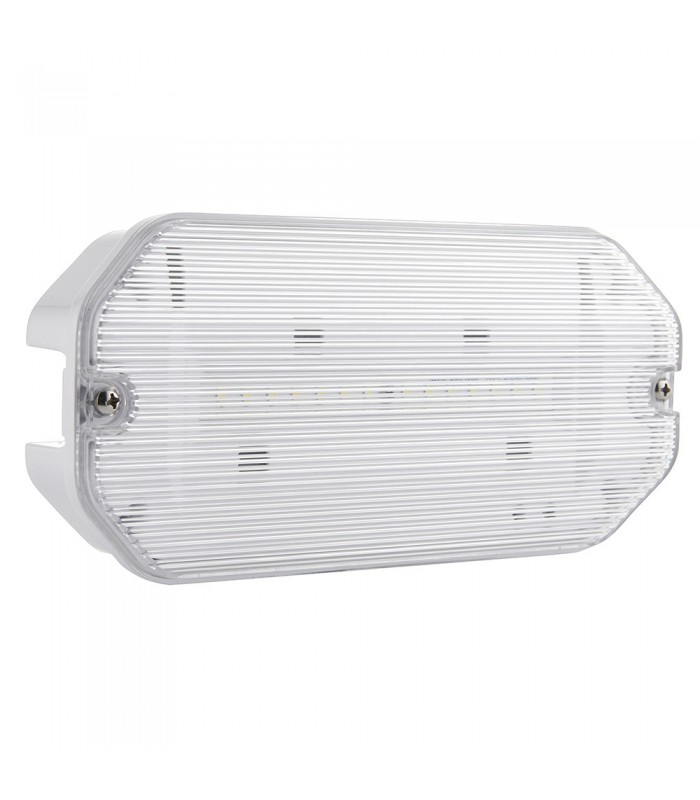 Outdoor Wall Bulkhead Light IP65 3W Gloss White - 2