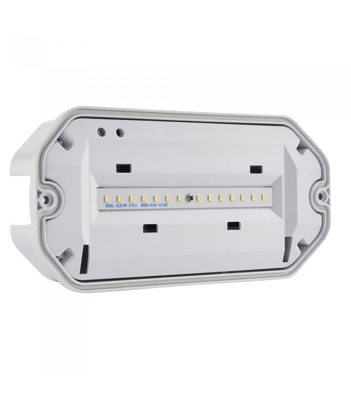 Outdoor Wall Bulkhead Light IP65 3W Gloss White - 4