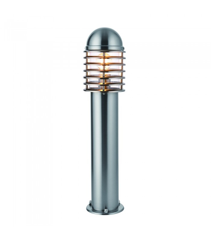 Outdoor Floor Post IP44 60W Polished Stainless Steel - 1