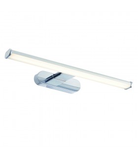 Bathroom Wall 1 Light Wall IP44 8W Chrome Effect & Frosted Polypropylene - 1