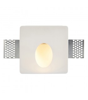Recessed Wall Light Trimless Square 1.5W White Plaster - 1