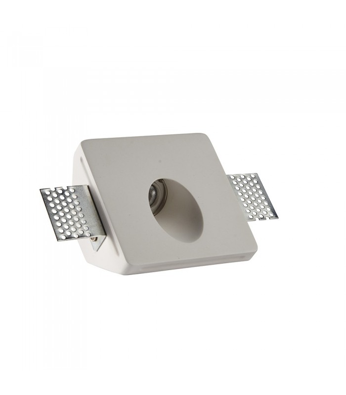 Recessed Wall Light Trimless Square 1.5W White Plaster - 3