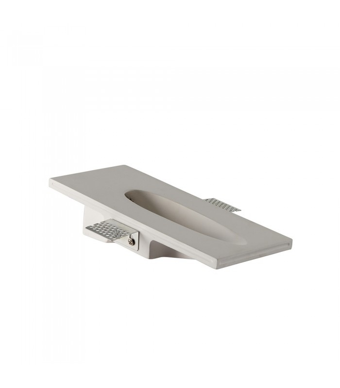 Recessed Wall Light Trimless Square 1.5W White Plaster - 4