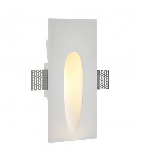 Recessed Wall Light Trimless Rectangular 1.5W White Plaster - 1