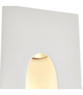 Recessed Wall Light Trimless Rectangular 1.5W White Plaster - 2