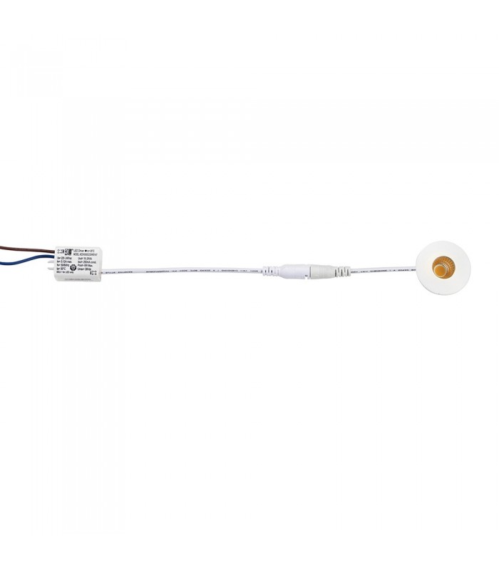 Bathroom Recessed Downlight 4000K IP44 4W Matt White Paint - 4