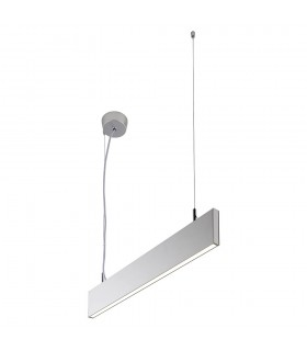 Pendant 600mm 25W Silver Anodised & Frosted - 1