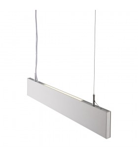 Pendant 600mm 25W Silver Anodised & Frosted - 2