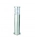 Outdoor Floor Post IP44 Brushed Stainless Steel & Frosted - 1