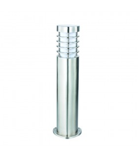 Outdoor Floor Post IP44 Brushed Stainless Steel & Frosted - 1