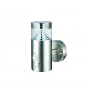 Outdoor Wall PIR IP44 3.3W Brushed Stainless Steel - 1