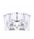Flush Wall Lamp Chrome, 1 Light, E14 - 3