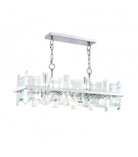 Ceiling Pendant Lamp Chrome, 8 Light, E14 - 1