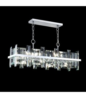 Ceiling Pendant Lamp Chrome, 8 Light, E14 - 2