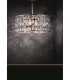 Chandelier Cylindrical Pendant Chrome & Crystal, 1 Light, E27 - 2