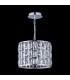 Chandelier Cylindrical Pendant Chrome & Crystal, 1 Light, E27 - 4