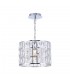 Chandelier Cylindrical Pendant Chrome & Crystal, 1 Light, E27 - 5