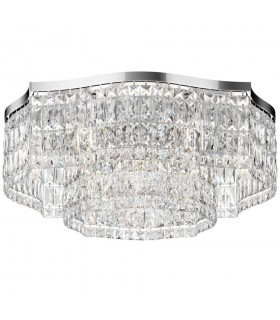 Flush Ceiling Lamp Chrome, 10 Light, E14 - 2
