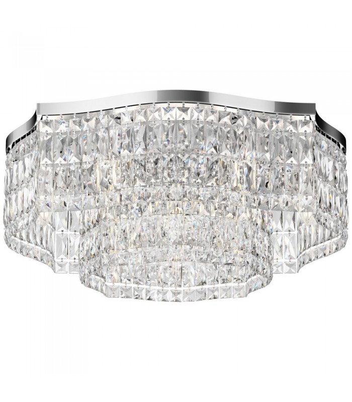 Flush Ceiling Lamp Chrome, 10 Light, E14 - 2