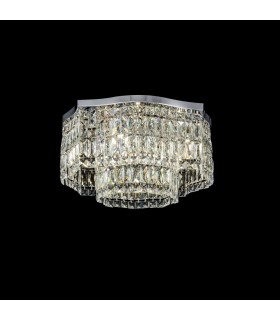 Flush Ceiling Lamp Chrome, 6 Light, E14 - 1