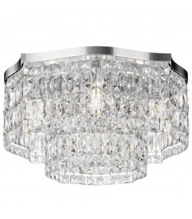 Flush Ceiling Lamp Chrome, 6 Light, E14 - 2