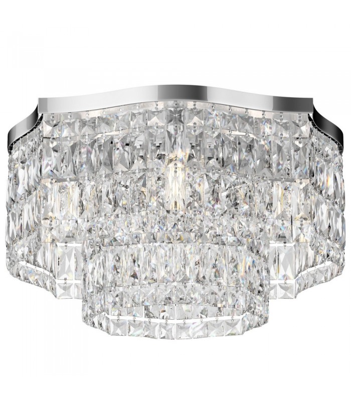 Flush Ceiling Lamp Chrome, 6 Light, E14 - 2
