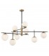 Globe Ceiling Pendant Lamp Matt Gold , 9 Light, E14 - 4