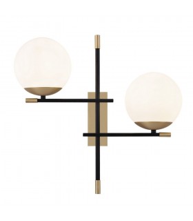 Wall Lamp Matt Gold , 2 Light, E14 - 2