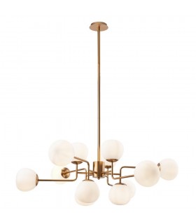 Globe Ceiling Pendant Brass, 12 Light, E14 - 1