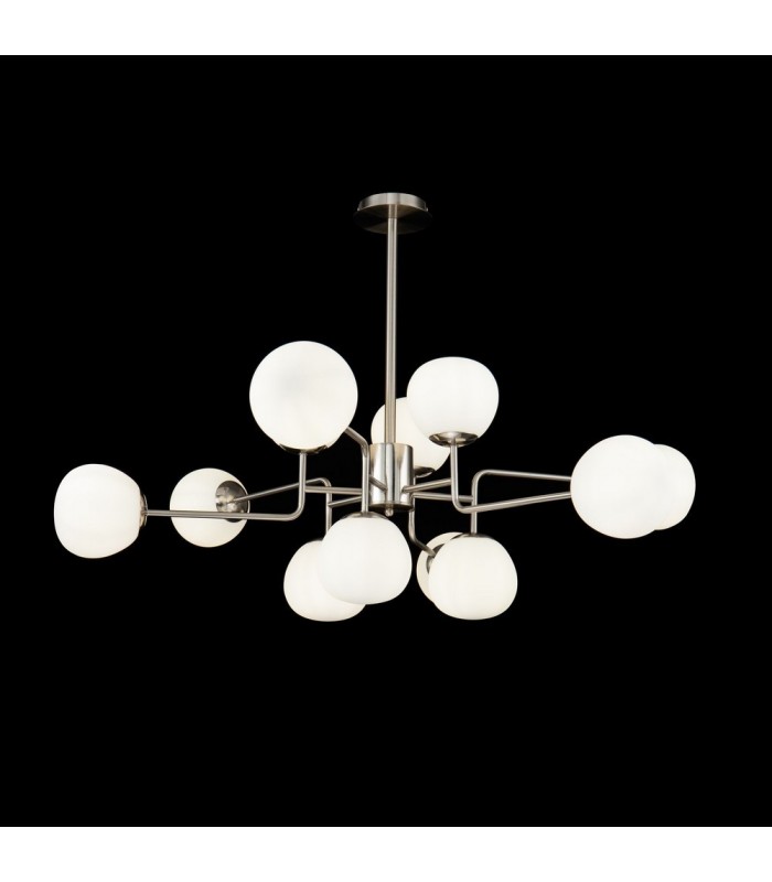 Globe Ceiling Pendant Nickel, 12 Light, E14 - 3