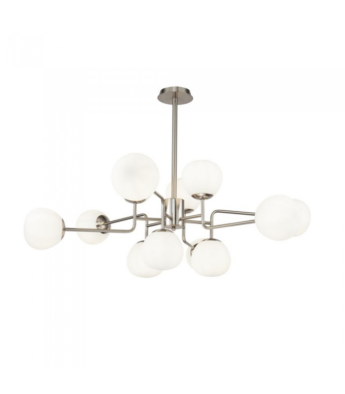 Globe Ceiling Pendant Nickel, 12 Light, E14 - 4