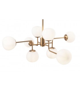 Globe Ceiling Pendant Brass, 8 Light, E14 - 1