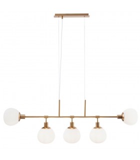 Ceiling Pendant Lamp Brass, 5 Light, E14 - 1