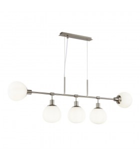 Ceiling Pendant Lamp Nickel, 5 Light, E14 - 1