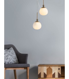 Globe Ceiling Pendant Lamp Brass, 1 Light, E14 - 2
